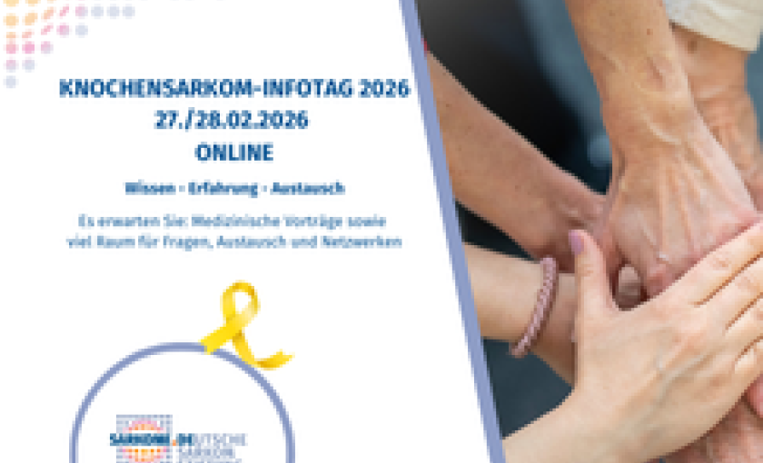Knochensarkom-InfoTage 2027 ONLINE:  Wissen – Erfahrung – Austausc